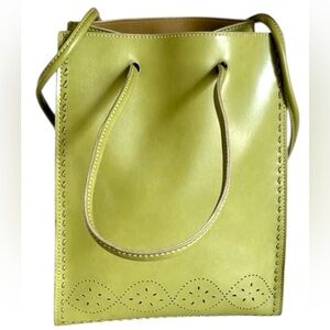 Vintage Olive Green Tote Bag